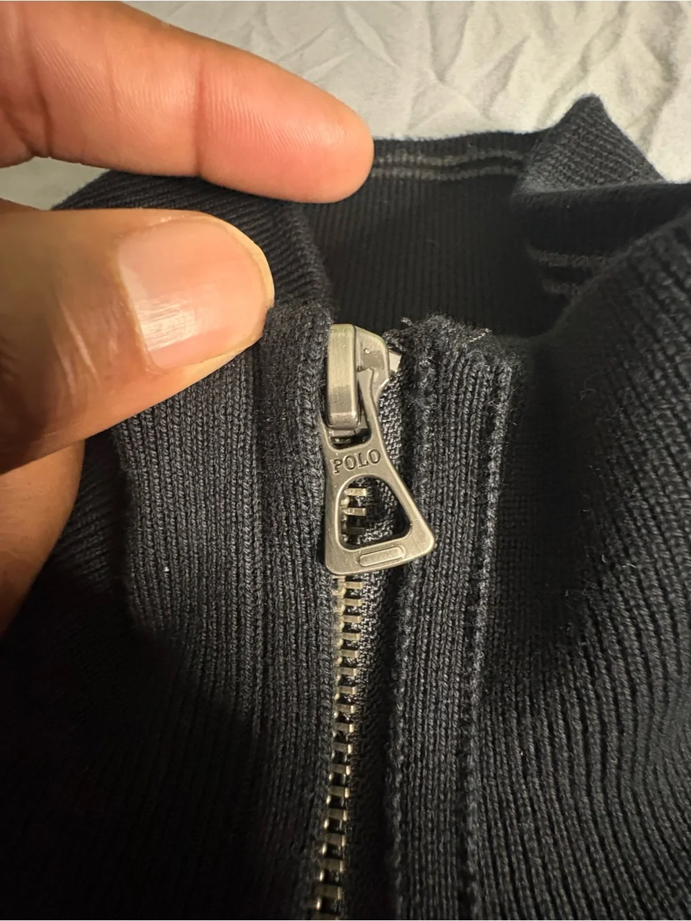 Polo by Ralph Lauren Black Half-Zip Sweater